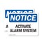 Signmission Activate Alarm System OSHA Notice Sign, Plastic, 10in W x 7in L, 2PK OS-2PACK-NS-P-710-L-15202 - alternate 1